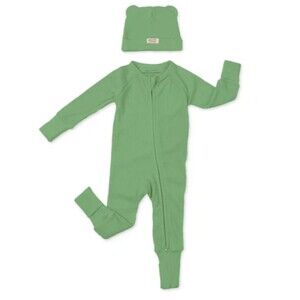 Bella Tunno Good Little Citizen Zip Fit Sleeper & Beanie Long Sleeve 0-3mo Green